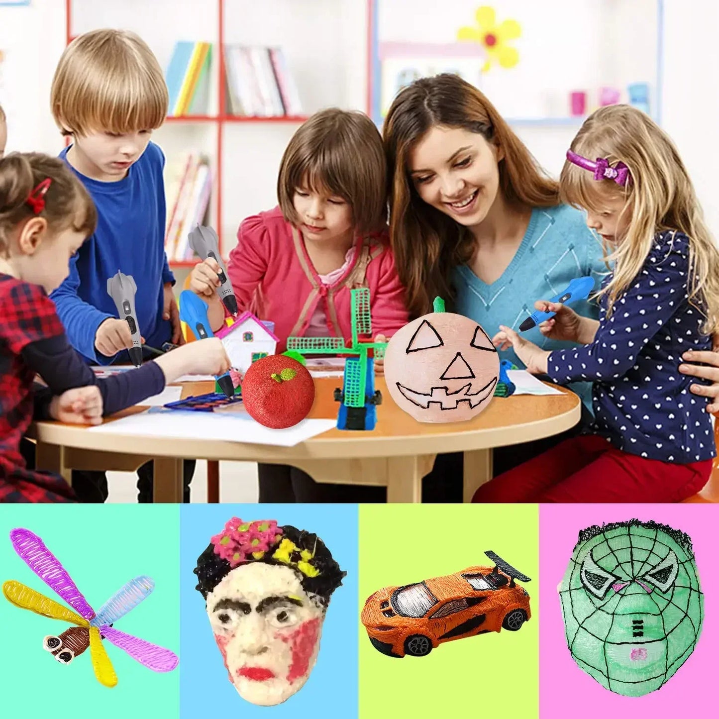 Patterns for 3D Pens: Painting book, Graphic Templates & Painting Tutorials  with Double-Sided Printing and PVC Transparent Plat
