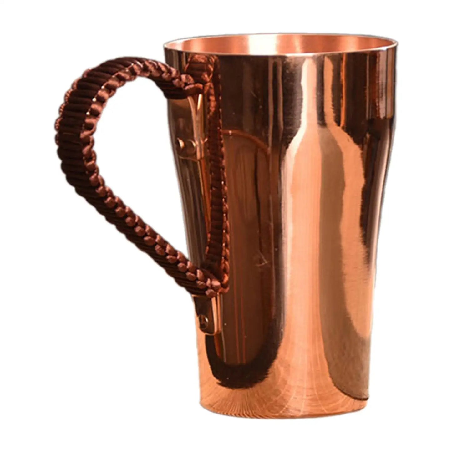 Copper Coffee Mug Handmade Pure Copper Cup Portable 400ml Water Mug Drinkware for Hot and Cold Water Milk Kitchen Restaurant