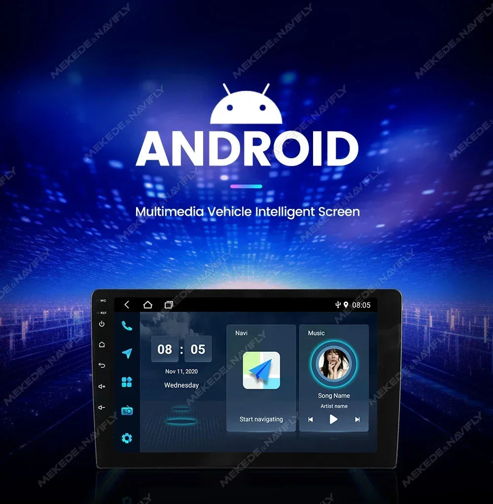 MEKEDE &NAVIFLY Android 14 Wireless Carplay Auto Car Radio for Hyundai Ix45 Santa Fe 2006 - 2012 Multimedia Player GPS FM Stereo