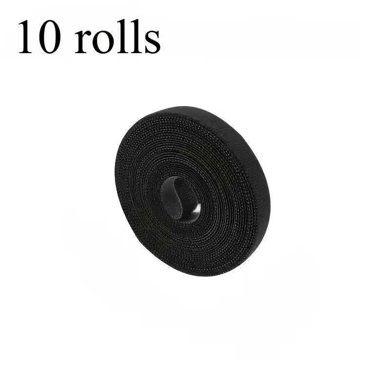 YITAPE 1M Silicone Hook and Loop Cable Organizer Reusable Cord Management Wire Wrap Strapping Tape for PC TV Phone Office Cable