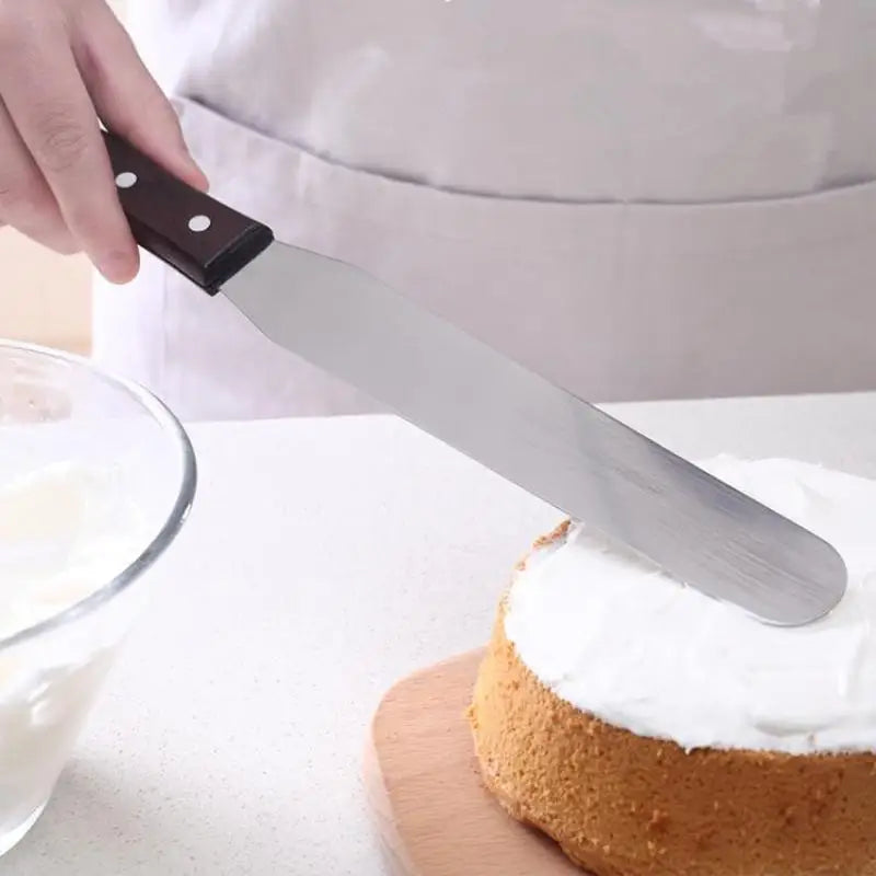 4/6/8/10 Inch Stainless Steel Cake Spatula Butter Cream Icing Frosting Knife Smoother Brush Kitchen Pastry Cake Decoration Tools