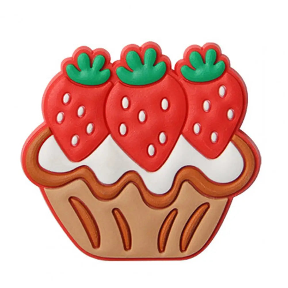 Cartoon Small Refrigerator Magnet Cute Cake 3D Fridge Soft Magnet Sticker Mini Cute Cake Ice Cream Doughnut Shape Kitchen Decor