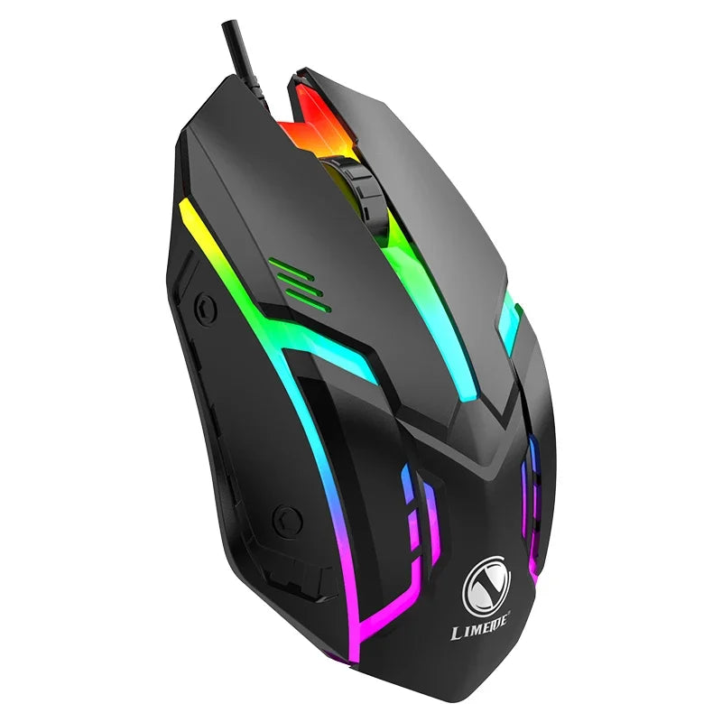 S1 Wired 3 Keys Mouse Colorful Lighting Gaming and Office For Microsoft Windows and Apple IOS System