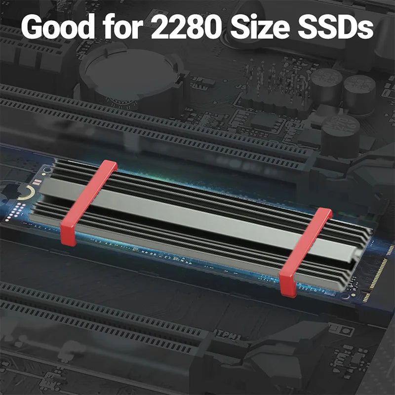 TEUCER M.2 2280 NVMe SSD Aluminum Heatsink Radiator with Thermal Pad for PS5/PC/Laptop Cooling 5mm Thickness