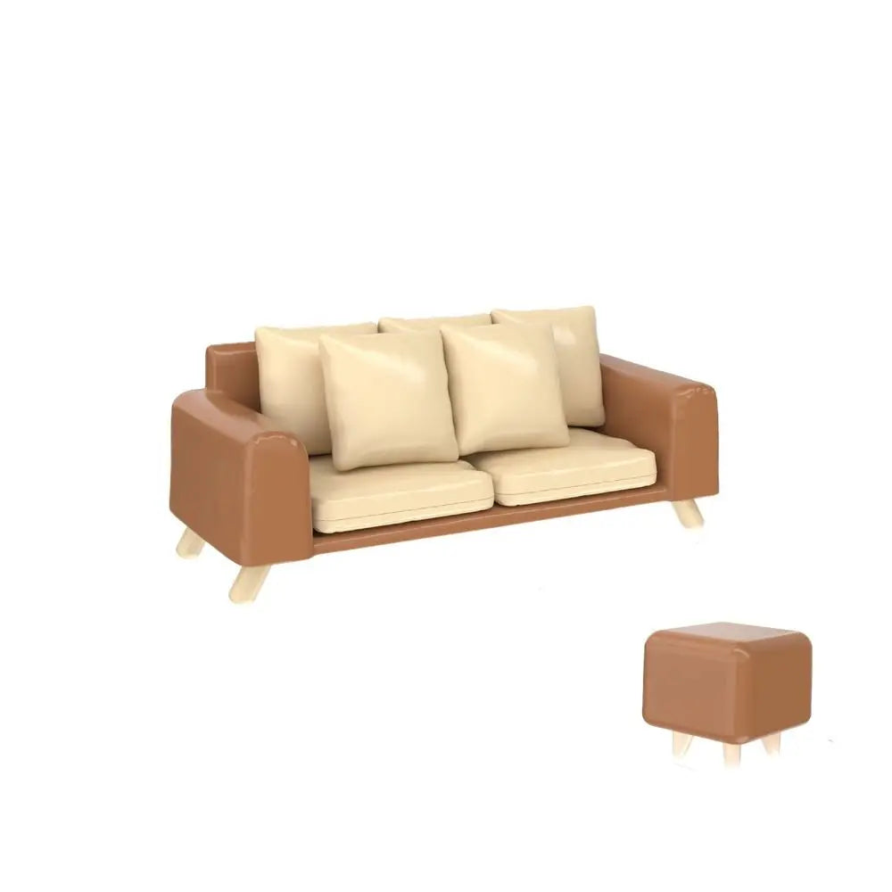 Sofa Floor Lamp Shelf Kettle Dollhouse Miniature Furniture Accessories ABS Household Kitchen Ornaments Shooting Props