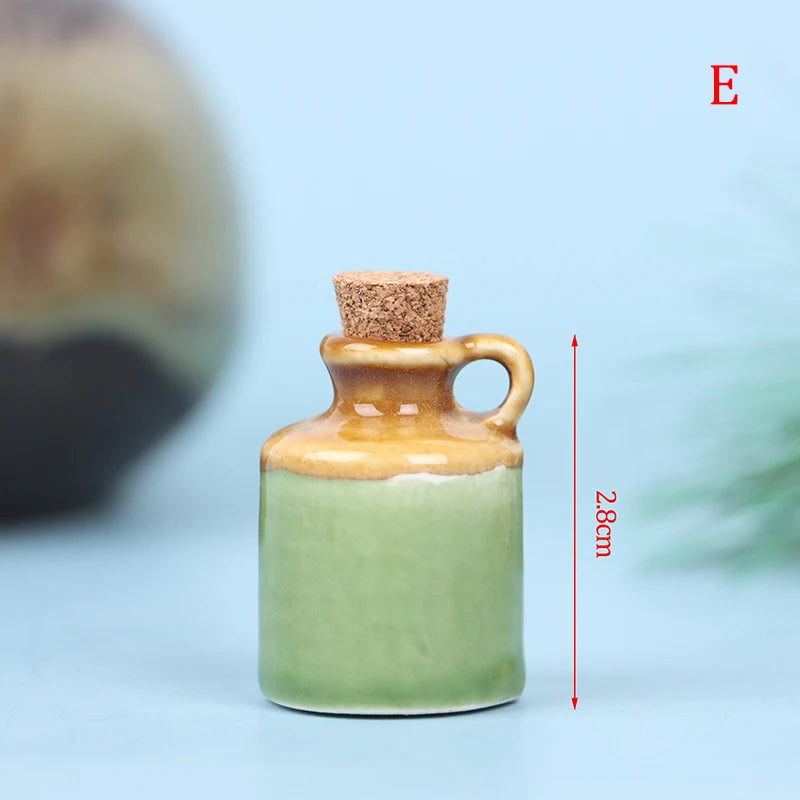 1 Pc 1:12 Dollhouse Miniature Ceramics Jar Seasoning Jar Kitchen Toy Dollhouse Home Decor