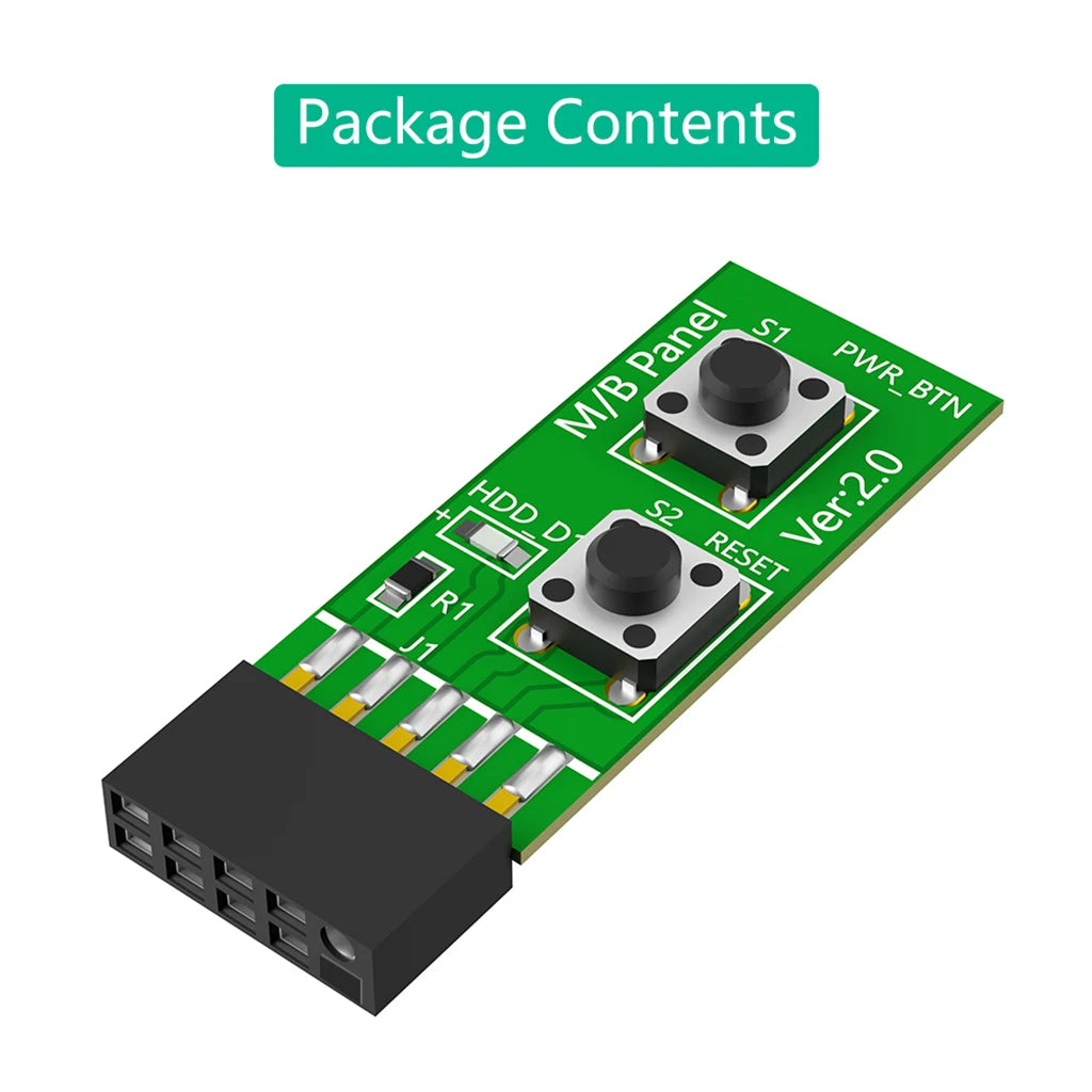 DIY PC Assembly Tool Reliable 10Pin 2x5Pin Mainboard Switching Tester Switching Board Adapter with Resets Button Accessory