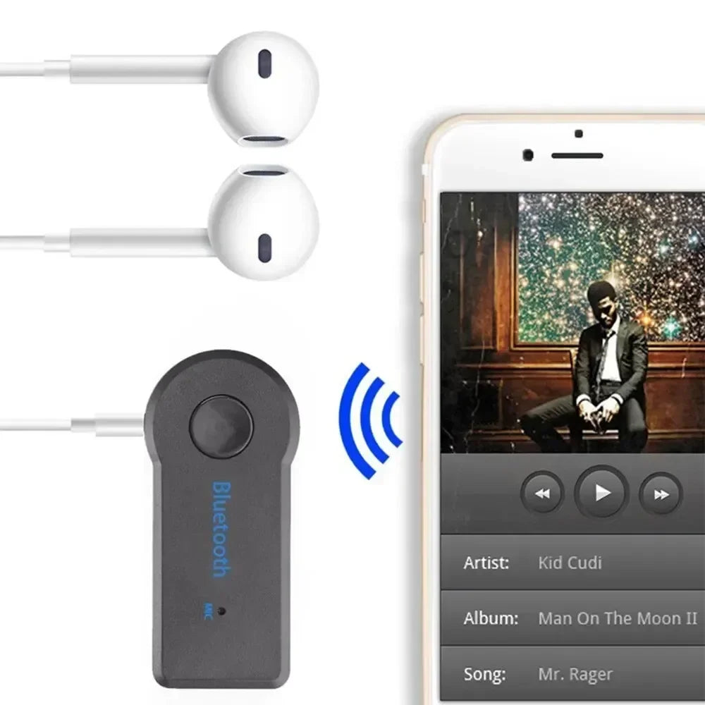 Wireless Bluetooth5.0 Car 3.5mm Socket Adapter,AUX Bluetooth 5.0 Receiver,Audio Converter Mobile Phone Hands-Free Stereo Adapter