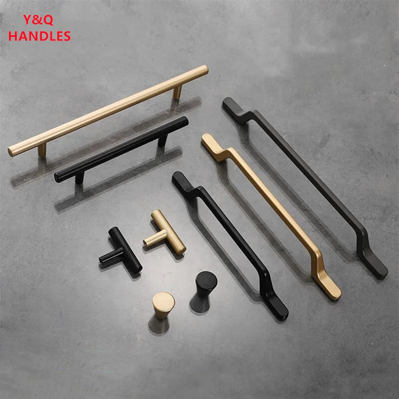 Handles Drawer Cabinet Furniture Kitchen Handles for Cabinet Knob Door Drawer Furniture Kitchen Knob Golden Simplicity Hardware