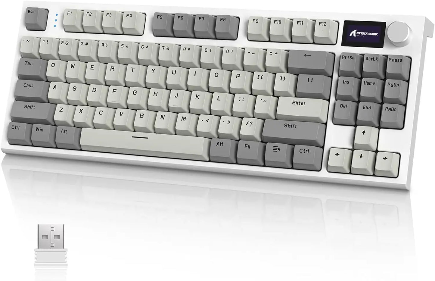 ATTACK SHARK K86 RGB 75% Wireless Gasket Mechanical Keyboard,3-Mode Bluetooth5.0/2.4G/USB-C Hot Swappable Gaming Keyboard