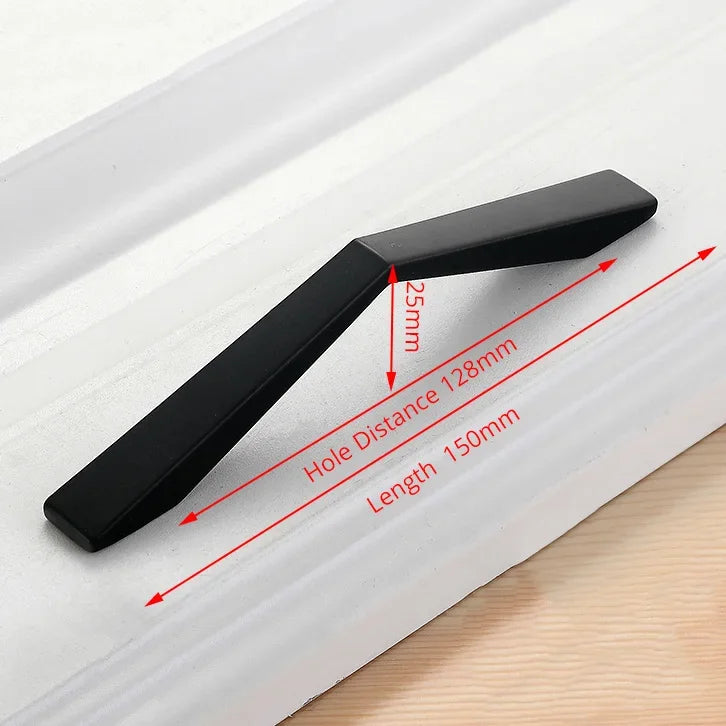 Aluminum Alloy Black Cabinet Handles American Style Solid Kitchen Cupboard Pulls Drawer Knobs Furniture Handle Hardware