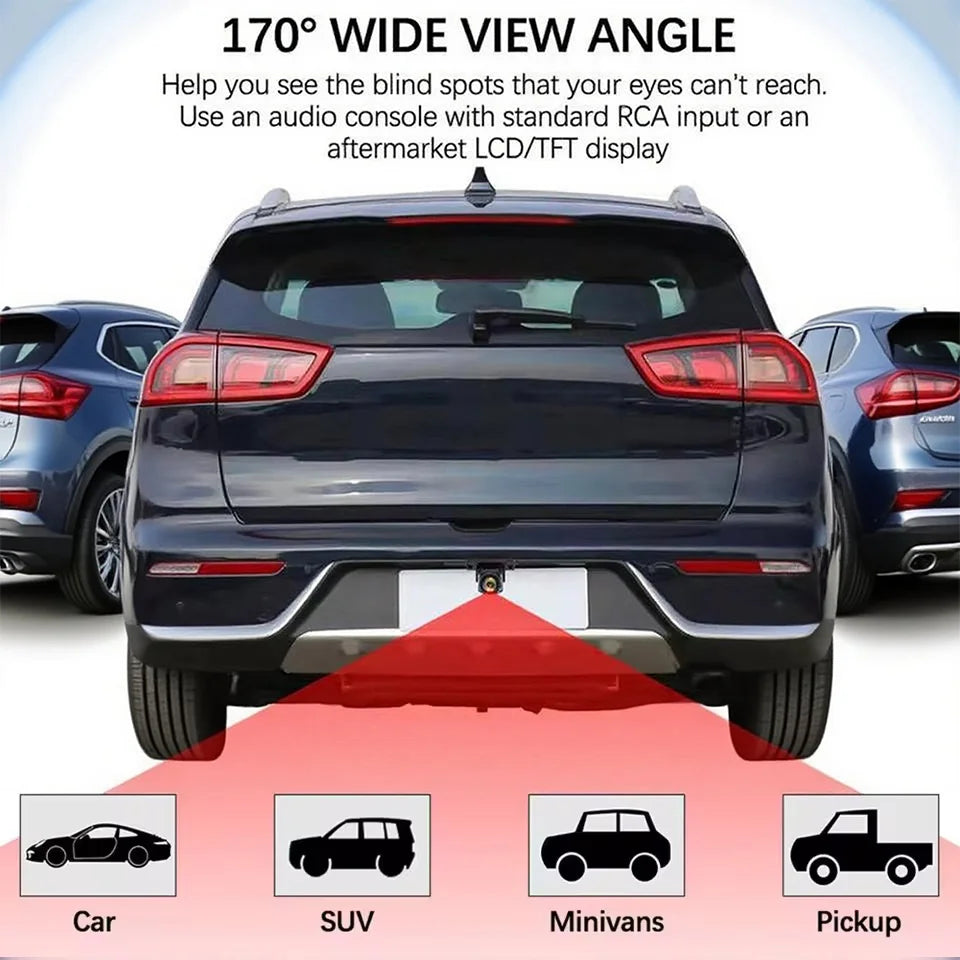 1080P Car Rear View Camera 170° Wide Angle Adjustable Anti-Interference Night Vision Waterproof Auto Parking Backup Camera New