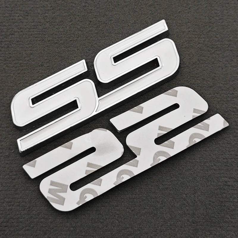 3D Metal Logo SS Car Body Sticker Rear Trunk Badge Front Grille Emblem For Chevrolet SS Camaro Cruze Equinox Blazer Accessoeies