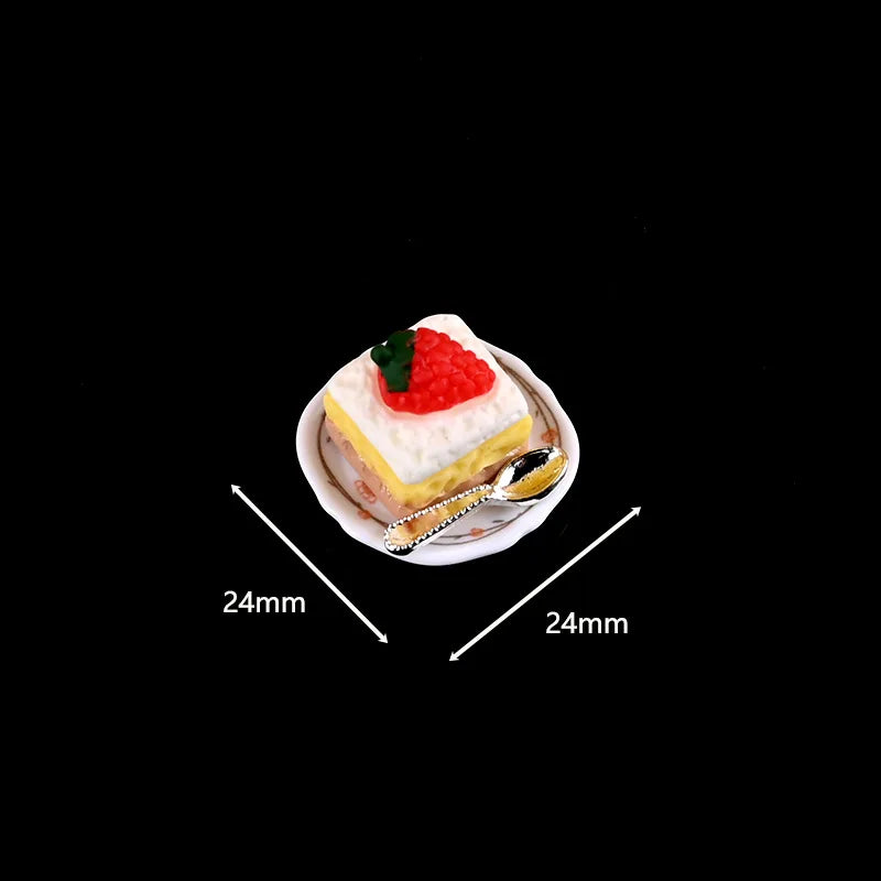 1set 1/12 Dollhouse Simulated Breakfast Afternoon Tea Set Dollhouse Mini Kitchen Food Decoration For Kid Pretend Play Toys