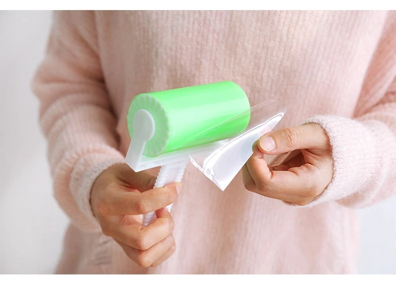 Washable Clothes Hair Sticky Roller Reusable Portable Home Clean Pet Hair Remover Sticky Roller Carpet Bed Sofa Dust Collector