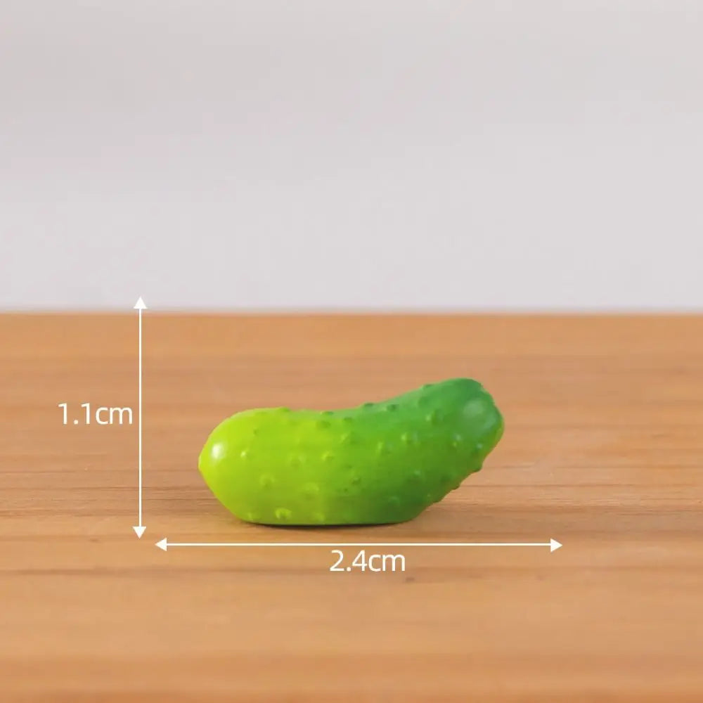 Mini Vegetable Figurines Resin Garlic Red Pepper Lettuce Cucumbers Pumpkin Ginger Baskets Diy Dollhouse Kitchen Vegetable Model