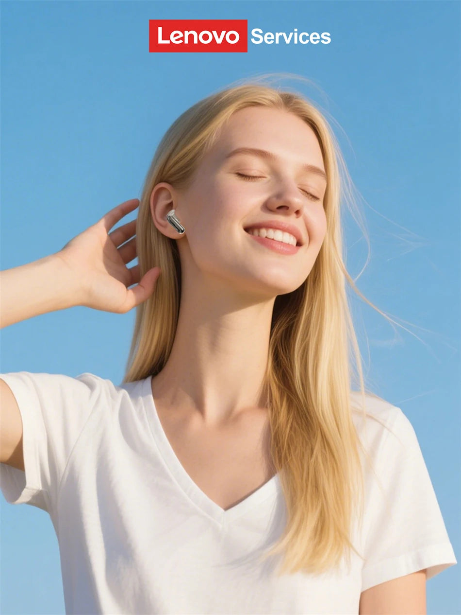 Choice Lenovo LE208 Wireless Bluetooth Leather Earphones Stereo ENC Noise Cancelling Headphone 38ms Low Latency Gaming Headset