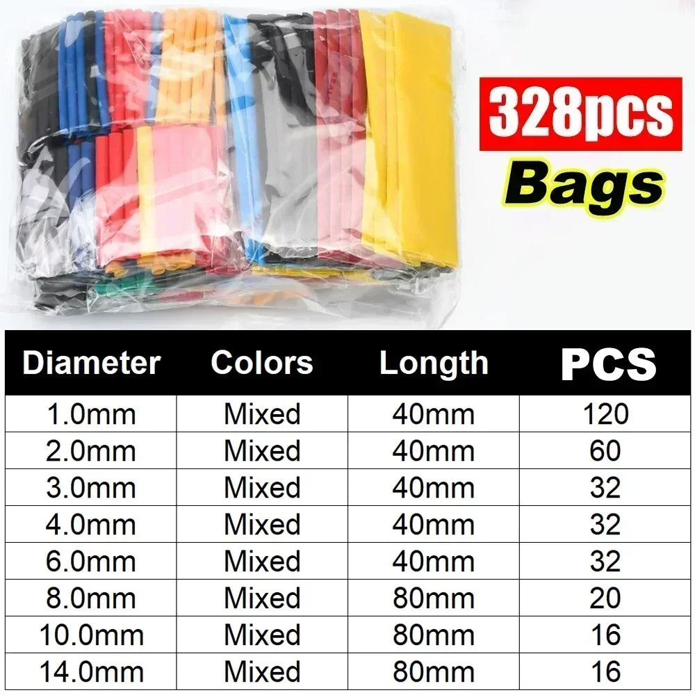 Thermal-Activated Cable Sleeve Shrinkable Wire Protector Kit Insulation Tubes for DlY Proiects Automotive Electronics Repair