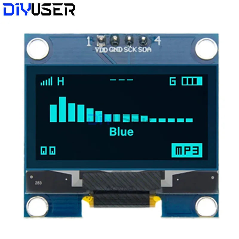 1.3" OLED LCD Display Module SH1106 128X64 IIC I2C SPI White/Blue Color Screen Breakout Board for