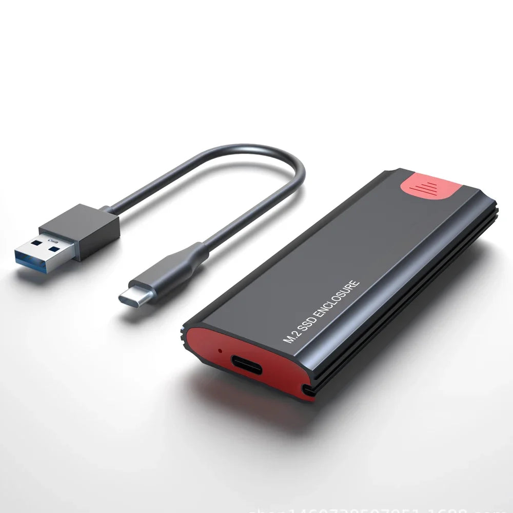 M2 NVMe SSD Enclosure 10Gbps PCIe SSD Case Portable Box USB C USB 3.1 Tool Free External Adapter with Heat Sink Pad for M.2 SSD