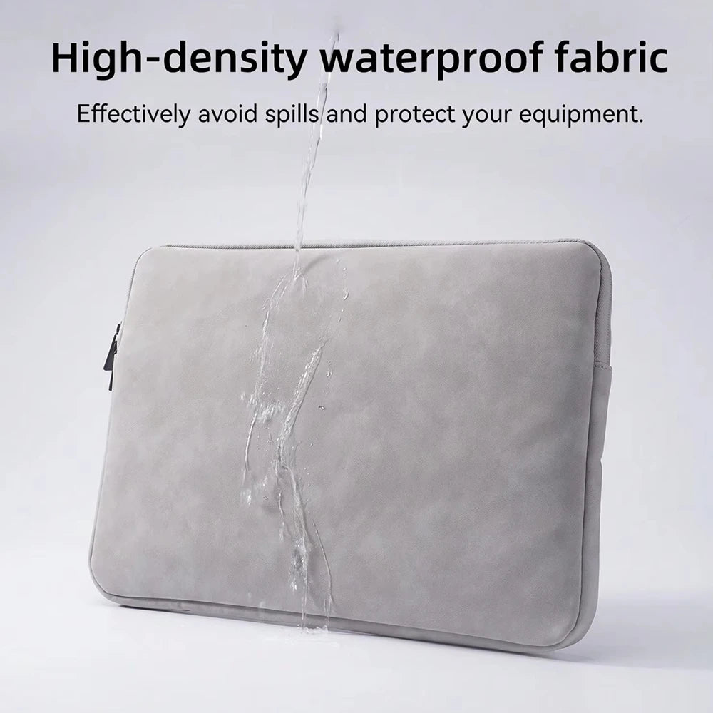 PU Sheepskin Leather Fabric Waterproof Leather 9.7-15.6 inch Tablet PC Carrying Case Protective Notebook Shockproof Cover