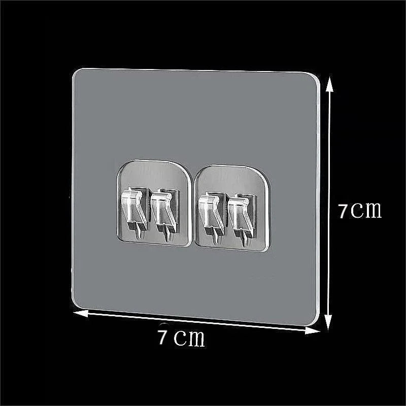 Transparent Hanging Shelf Hooks Wall Storage Rack Fixing Patch Strong Self-Adhesive Snap For Kitchen Bathroom Gadgets