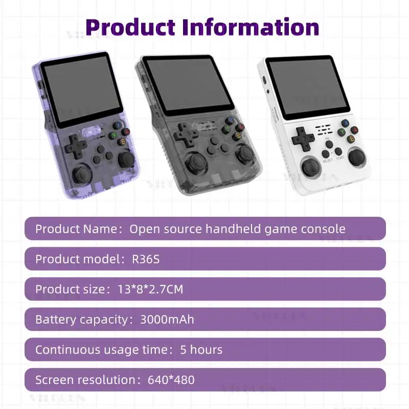 2026 Retro Handheld Game Console 3.5" IPS Portable Game Player Genuine Console 50+Emulators Classic Games Gift with WiFi Online Battle
