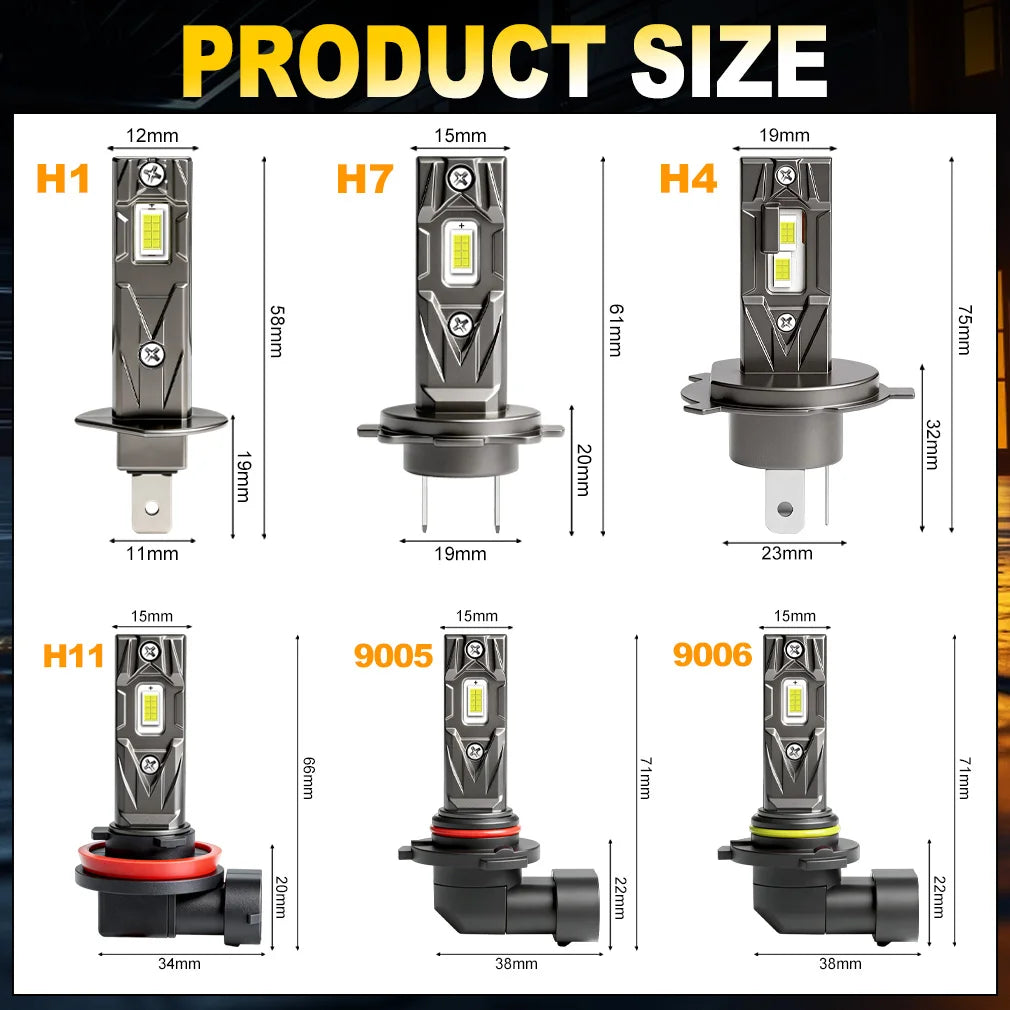 XSTORM H7 LED Lights Bulbs 6000K 120W Car Lights H1 H4 H11 LED Headlights Canbus Hb3 9005 Hb4 9006 60000LM Auto Lamps Plug&Play