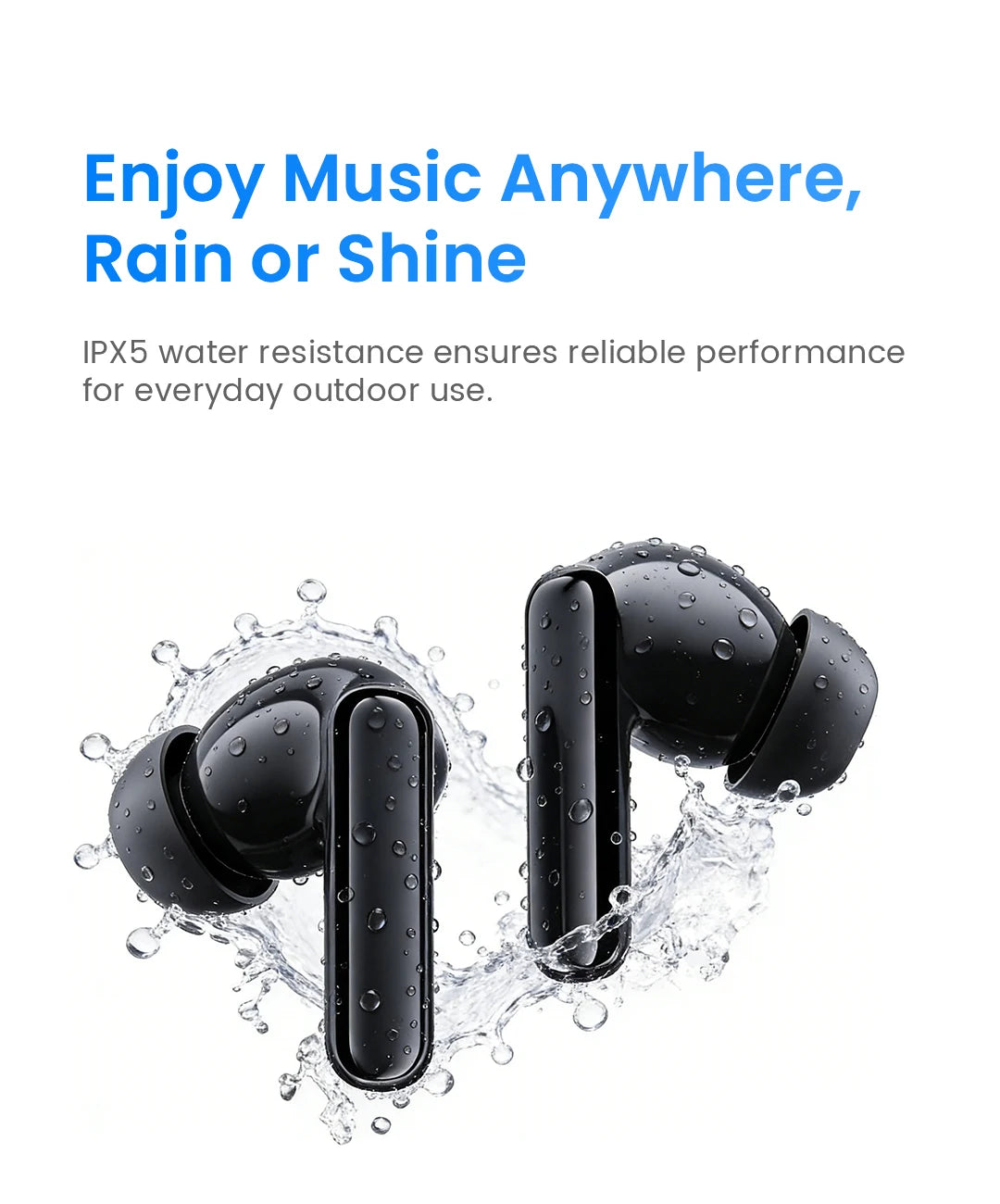 HAYLOU Flowbuds N55 Wireless Earbuds 54dB Adaptive ANC Bluetooth 6.0 LDAC Hi-Res Audio 6-Mic HD Call Earphones 40H Playback IPX5