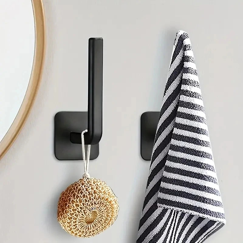 2/4PCS No Punching Strong Paste Hook Shelf Hat Rack Adhesive Hook