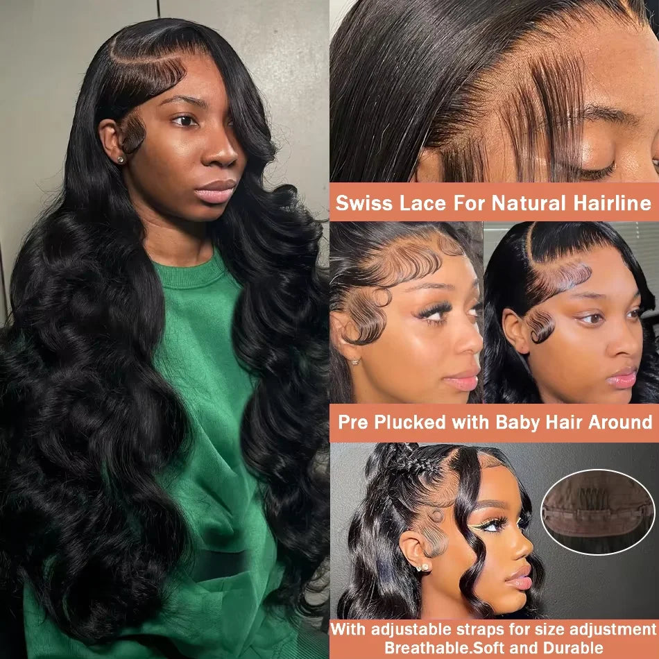 Body Wave 4X4 HD Lace Closure Curly Human Hair Wig Remy Brazilian 13x4 13x6 Transparent Lace Front Human Hair Wigs Pre Plucked