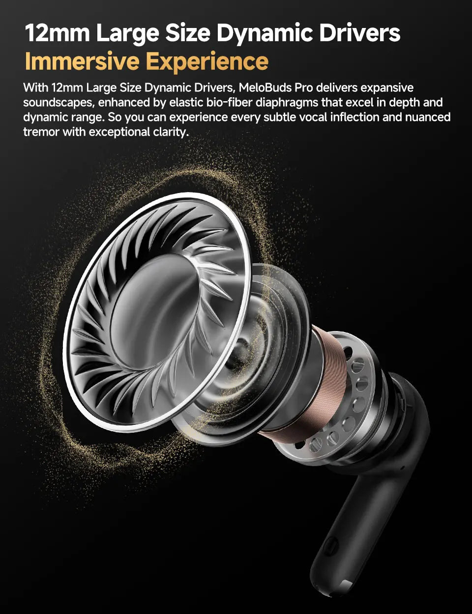 QCY MeloBuds Pro Adaptive Hybrid Active Noise Cancelling Wireless Earbuds 46dB Bluetooth 5.3 LDAC Hi-Res Audio 34H Earphones