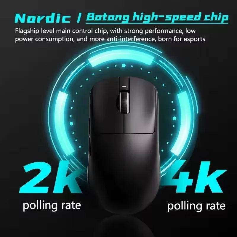 VXE Dragonfly R1 Wireless Mouse PAW3395 Sensor Nordic 52840 2KHz FPS Game Mouse Intelligent Speed Low Delay Game Office