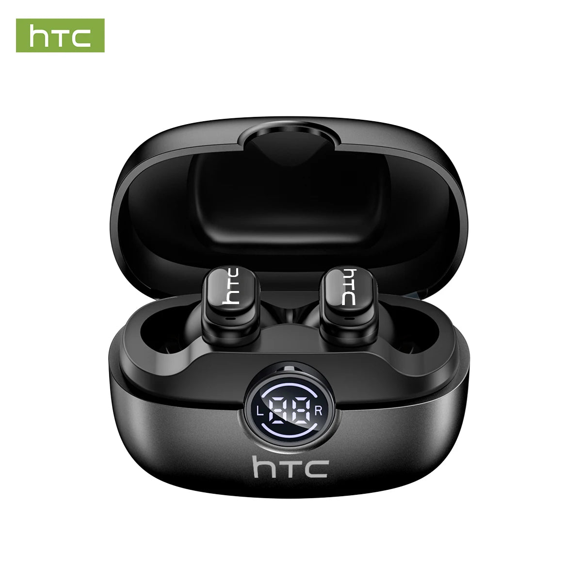 HTC NE79 TWS Bluetooth 6.0 Earbuds AI Translation 135 Languages ENC Noise Cancelling HiFi Stereo Headphones with LED Display