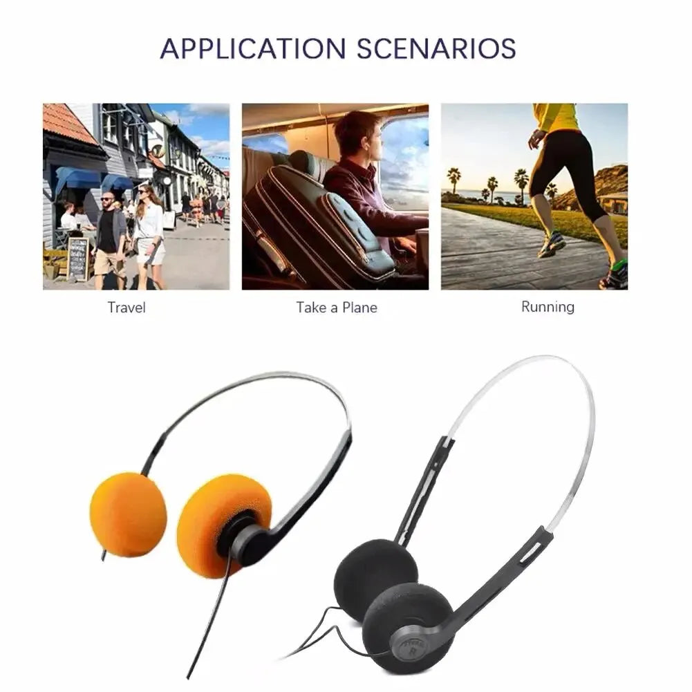 3.5MM Retro Nostalgic Earphones, MP3 Earphones, Personalized Walkman Classic Sports CD Photography Props Wired Headphones