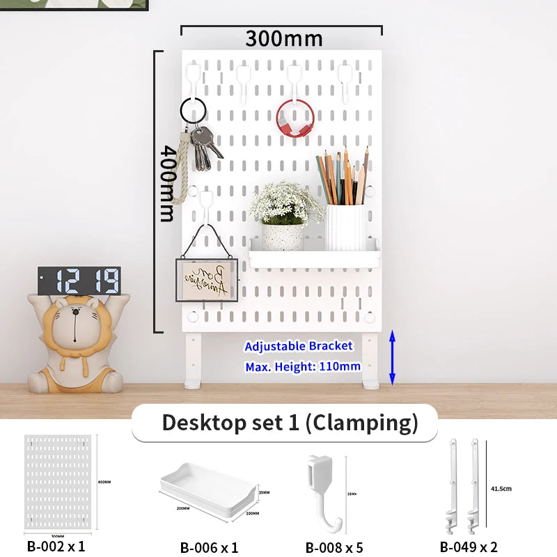 The Ultimate Modular Desk System | Plastic Pegboard Organizer Lets You Combine Hooks, Bins, Shelves & Baskets Freely