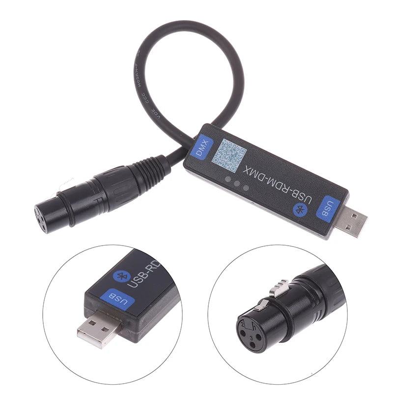USB-RMD-DMX Mobile App DMX Dialer Stage Light Wireless Bluetooth DMX Controller Tool Only Supports Android Devices▪