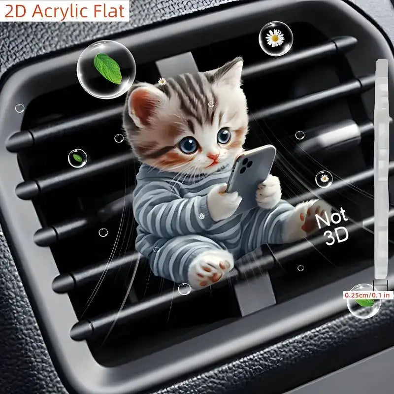 2D Diffuser Vent Outlet Perfume Clips for Aromatherapy, Air Freshener and Car Interior Decoration