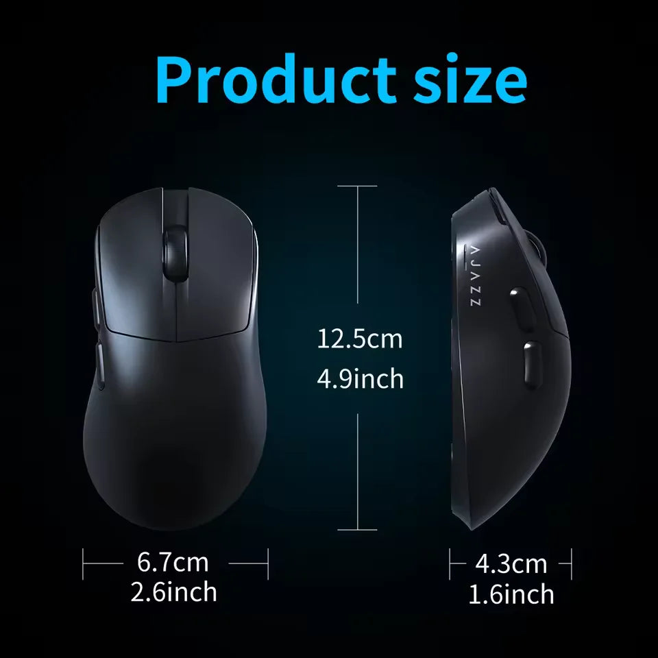 AJAZZ Wireless Gaming Mouse 3 Model With Magnetic Attraction Charging Base PAW3311 Sensor 12000 DPI For PC Laptop AJ179 V2/MAX