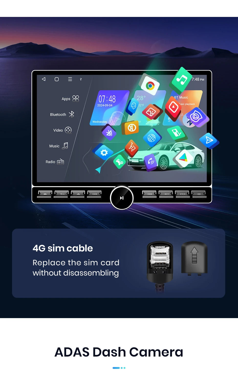 Junsun 13.1 "Car Radio For Seat Leon MK3 2012 2013-2020 Wireless Carplay Car Car Radio Multimedia GPS Stereo 8 core 4G DSP