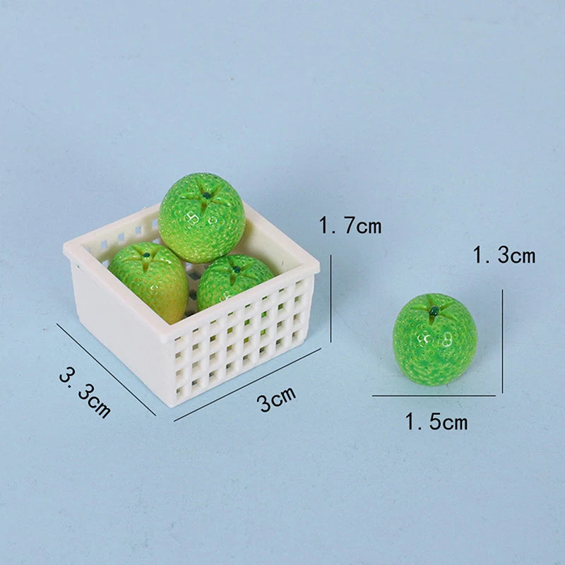 Dollhouse Simulation Fake Fruit Model Orange Kit Doll House Miniature Kitchen Food Festival Party Decoration Pretend Play Toys