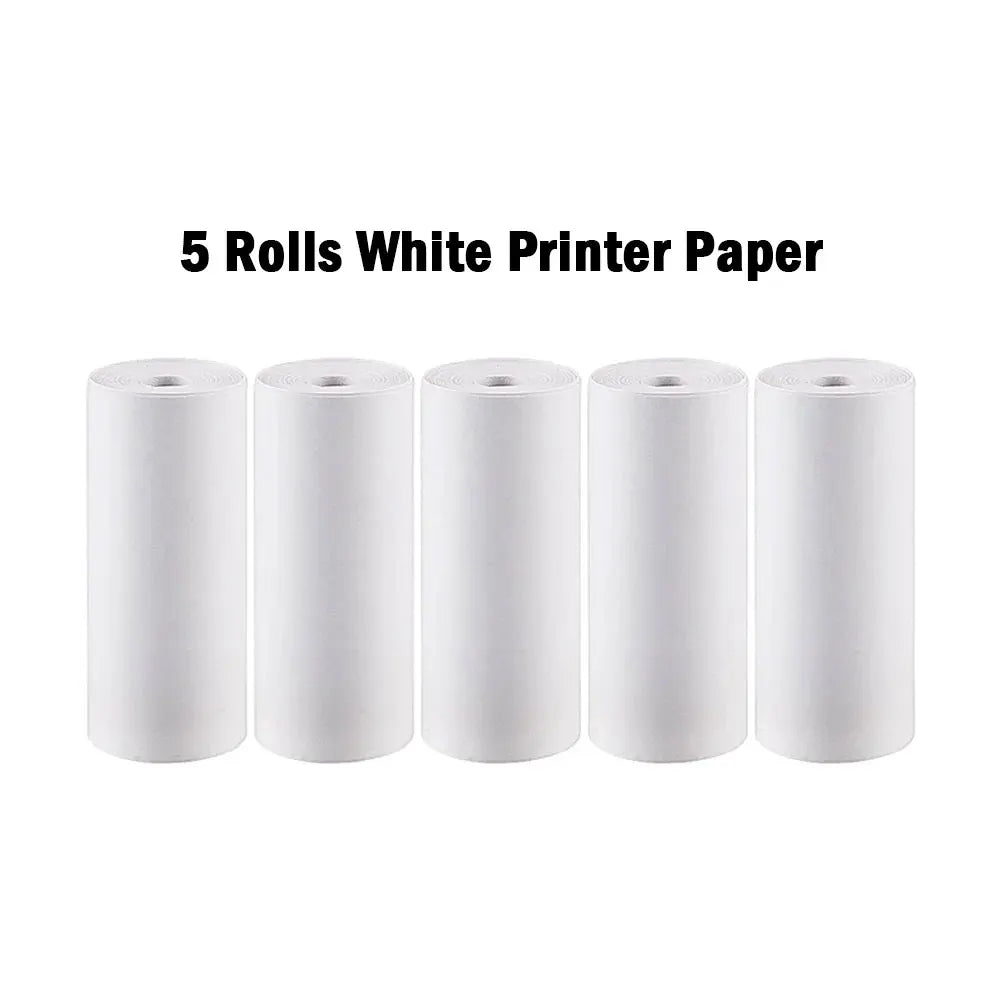 10 Rolls White Children Camera Wood Pulp Thermal Paper Instant Print Kids Camera Printing Paper Replacement Accessories Parts