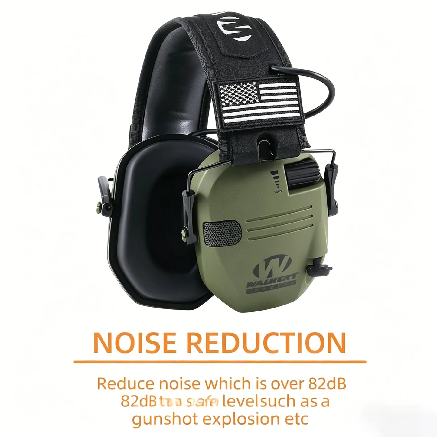Outdoor hunting/shooting earmuffs actively reduce noise to protect hearing, train tactical headphones to strengthen human voice
