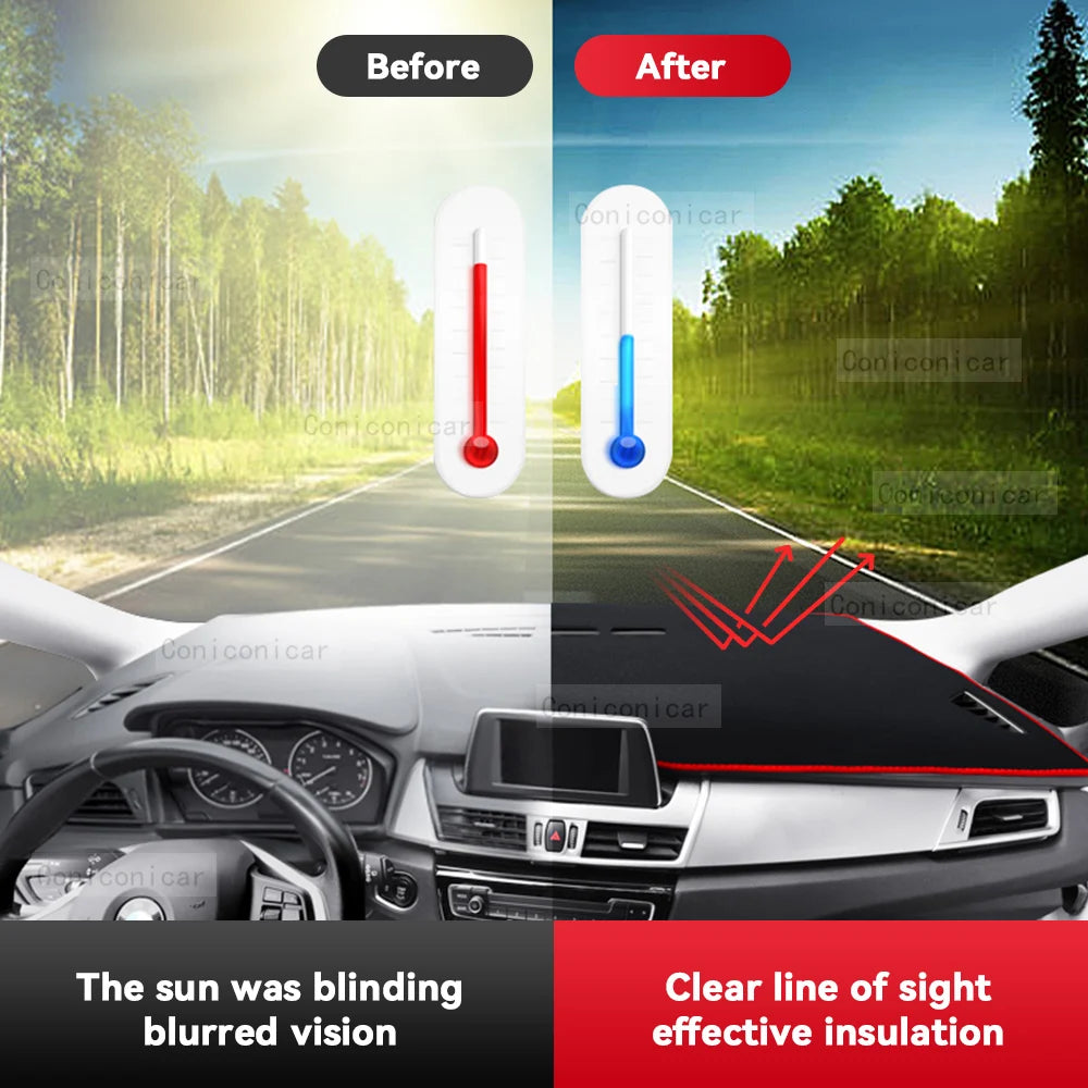 For FAW BESTUNE T77 PRO 2023 2024 Car Dashboard Cover Mat Non-slip Sun Shade Cushion Protective DashMat Pad Interior Accessories