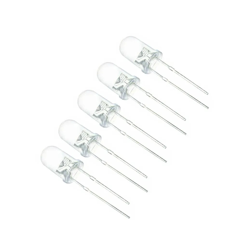 100pcs 5mm LED Light White Yellow Red Green Blue Assorted Kit DIY LEDs Set Electronic DIY Kit