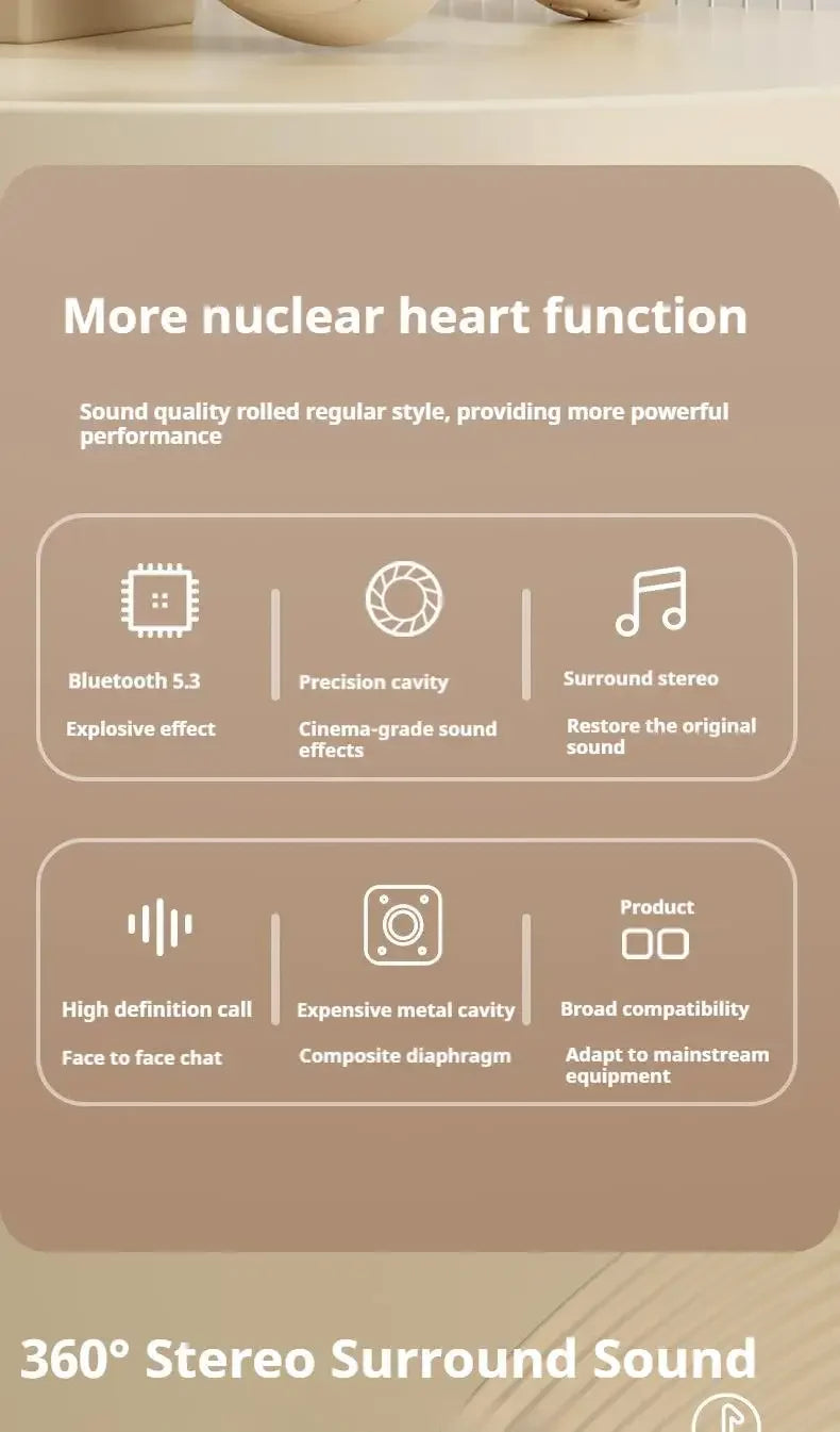 Over Ear HIFI Stereo M5 Headsets Wireless Bluetooth 5.3 Headphones Sports Gaming Earphones Support TF/AUX Noise Reduction
