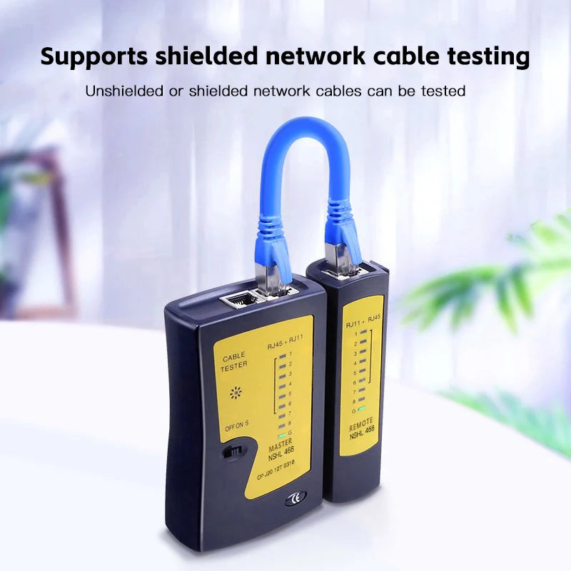 Shielded UTP STP Network Ethernet Cable Tester Comprehensive Telephone Line Connectivity Check Tool for IT Networking