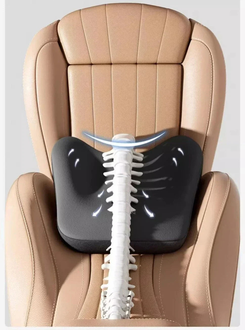 Car Headrest/1pc Lumbar Pillow 100% High Rebound Imported Memory Foam Car Neck Pillow Waist Support High End Car Seat Pillow