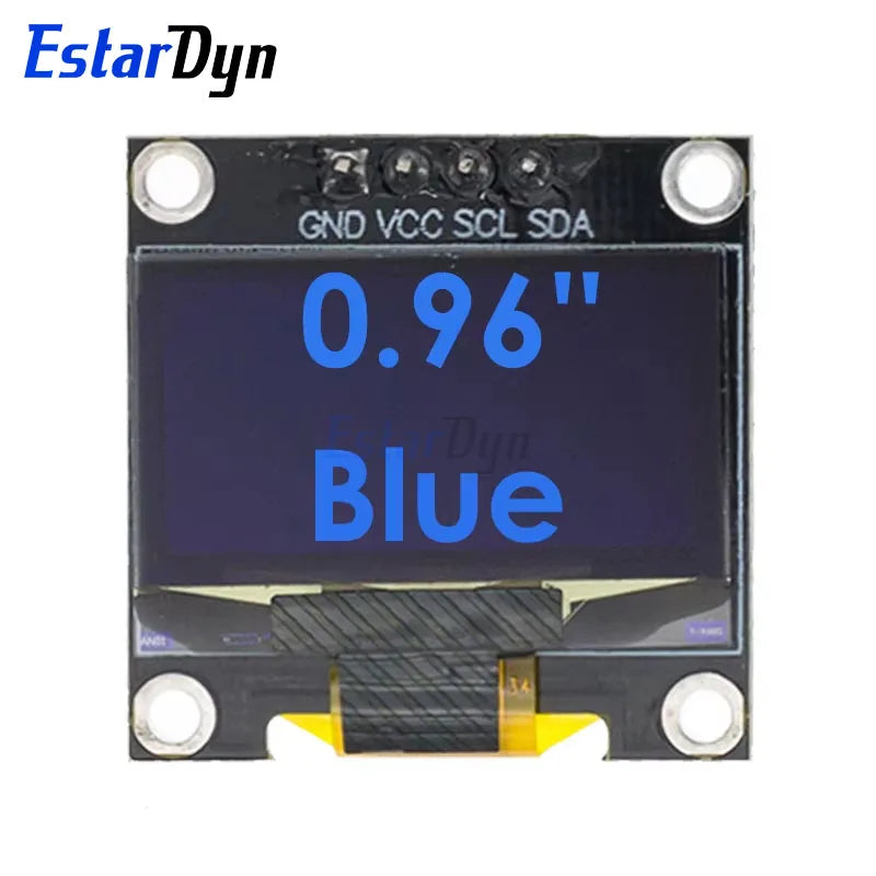 Estardyn DIYUSER 0.96 Inch OLED SSD1306 White/Blue/Yellow 128X64 IIC I2C Serial Display  12864 LCD Screen Board For
