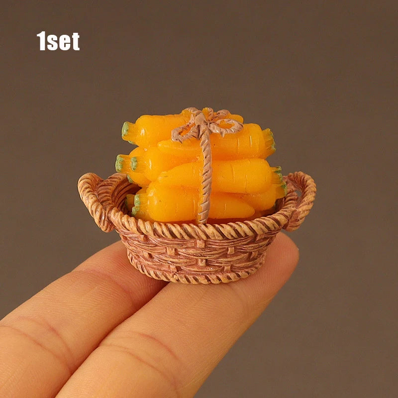 1/12 Dollhouse Miniature Accessories Mini Metal Cooking Pot with Food Simulation Kitchen Kitchenware Model Toy Doll House Decor